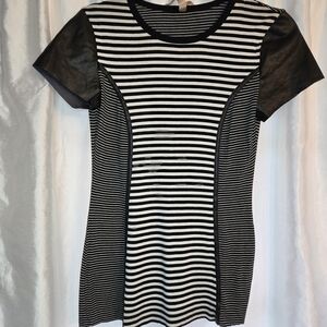 Striped Black and White Women's Top